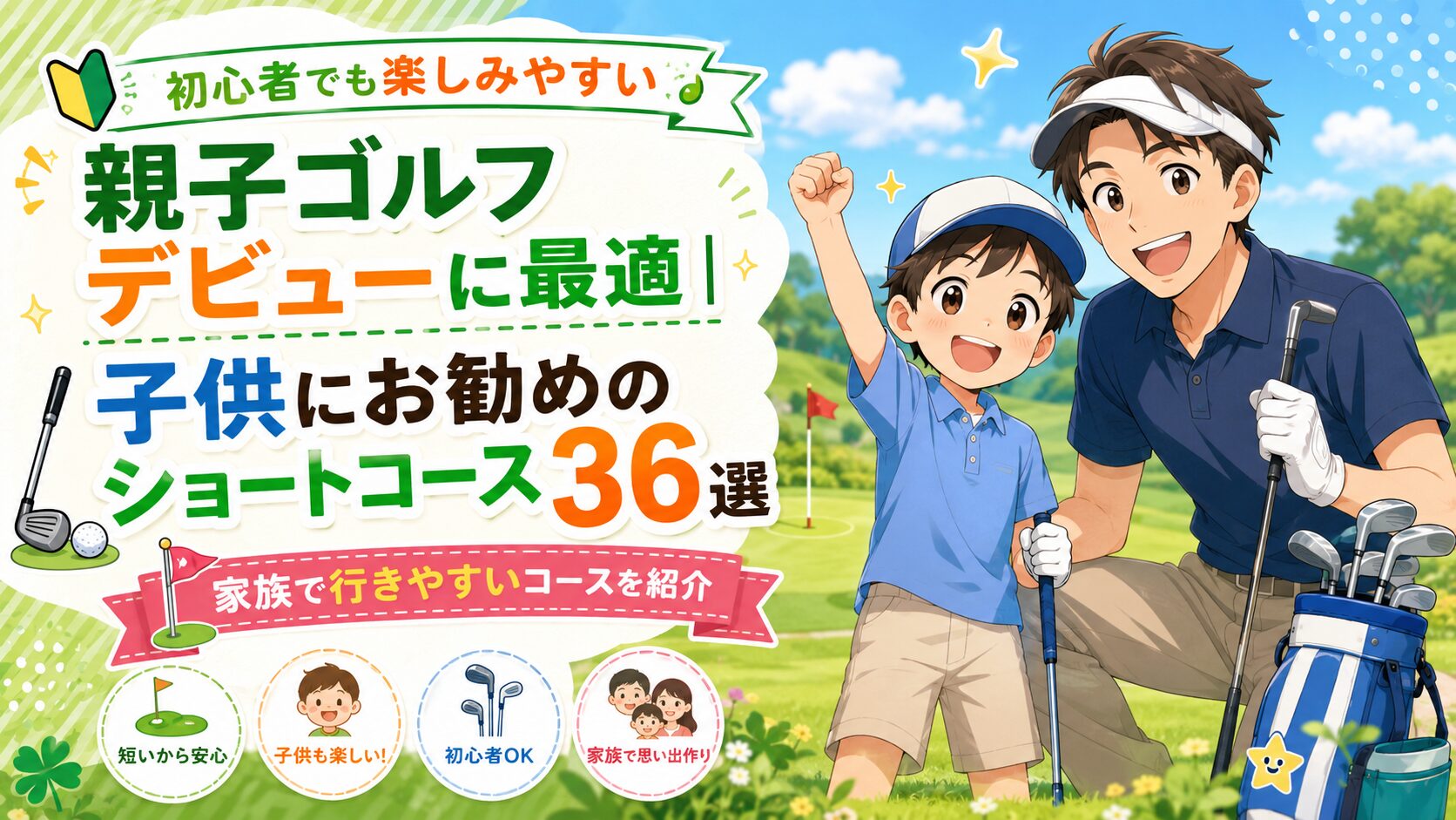 子供にお勧めのショートコース36選！親子ゴルフデビュー